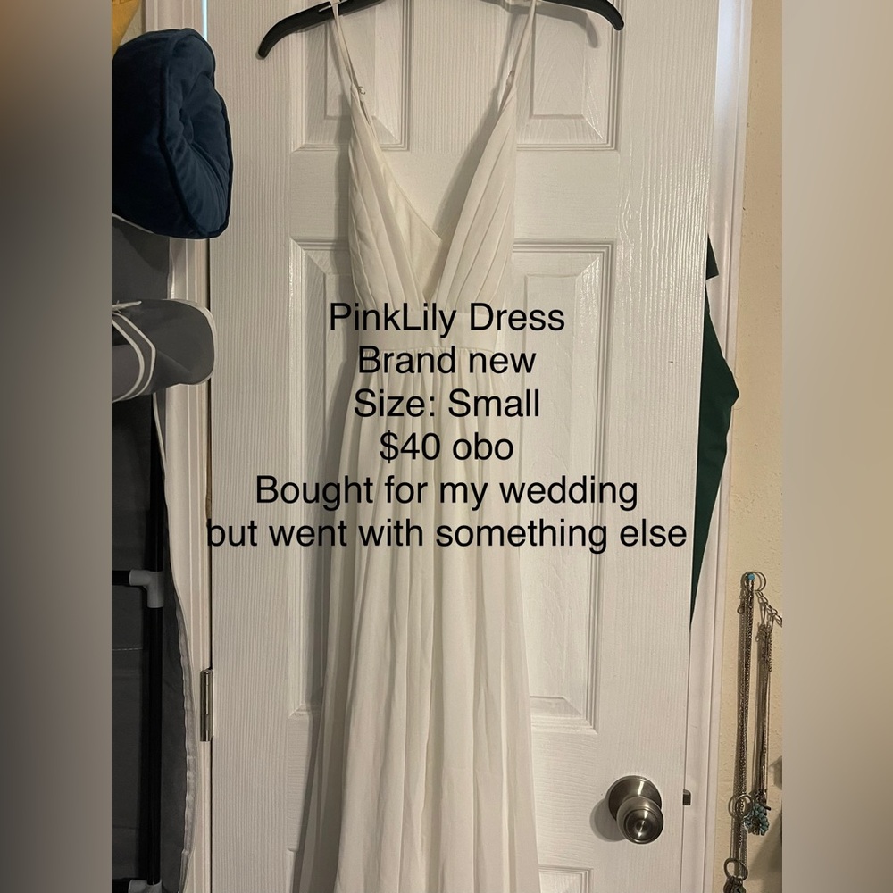 Pink Lily White Maxi Dress